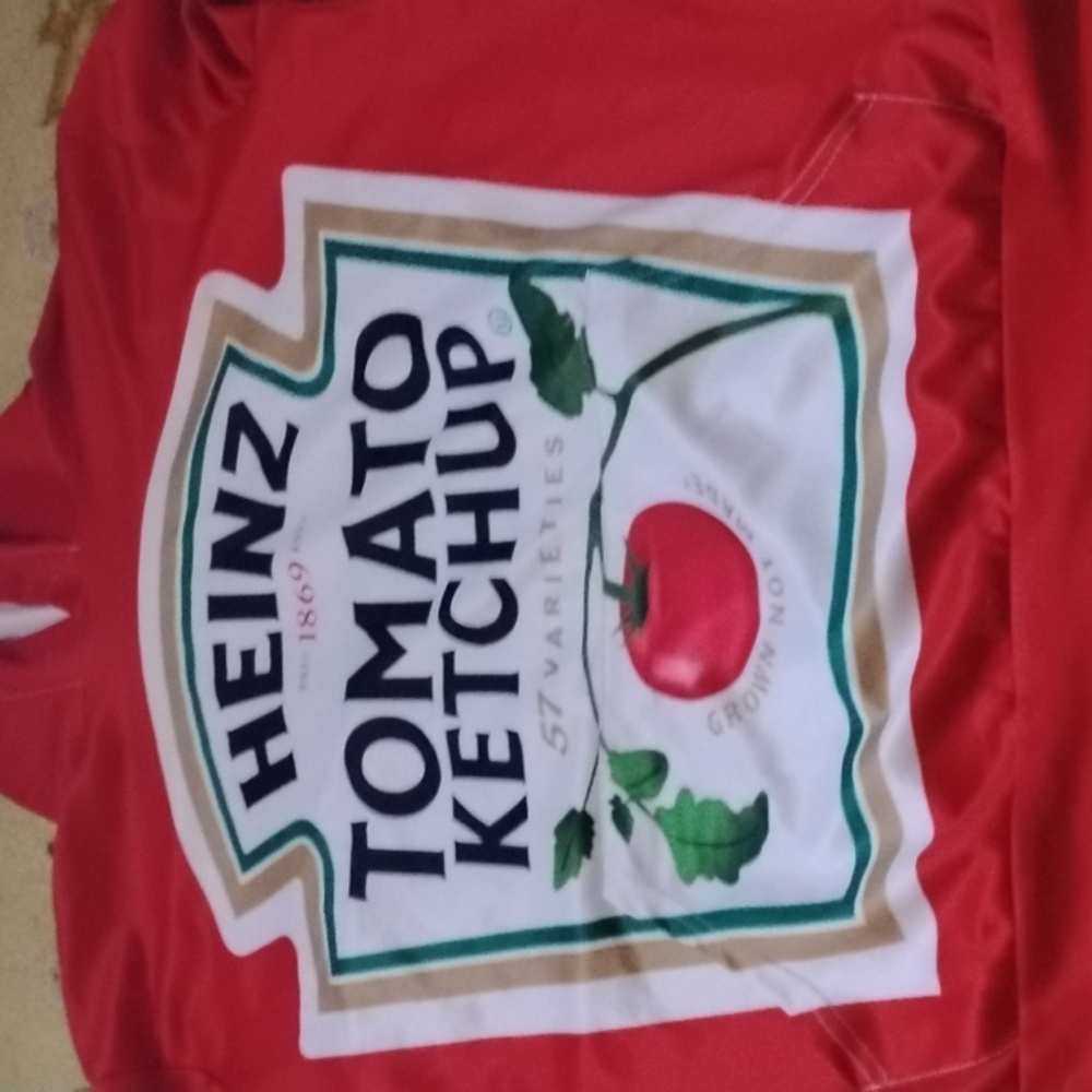 Men's Red XXL Heinz Tomato Ketchup Hoodie